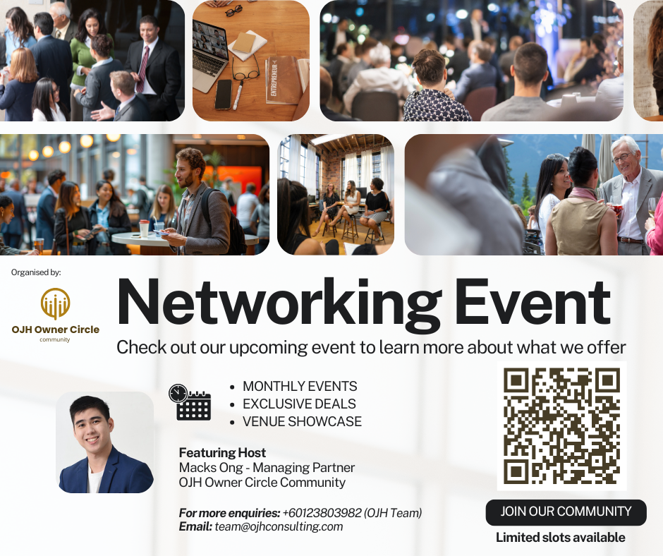 OJH Owner Circle Networking Event - Monthly business meetups with SME founders and entrepreneurs